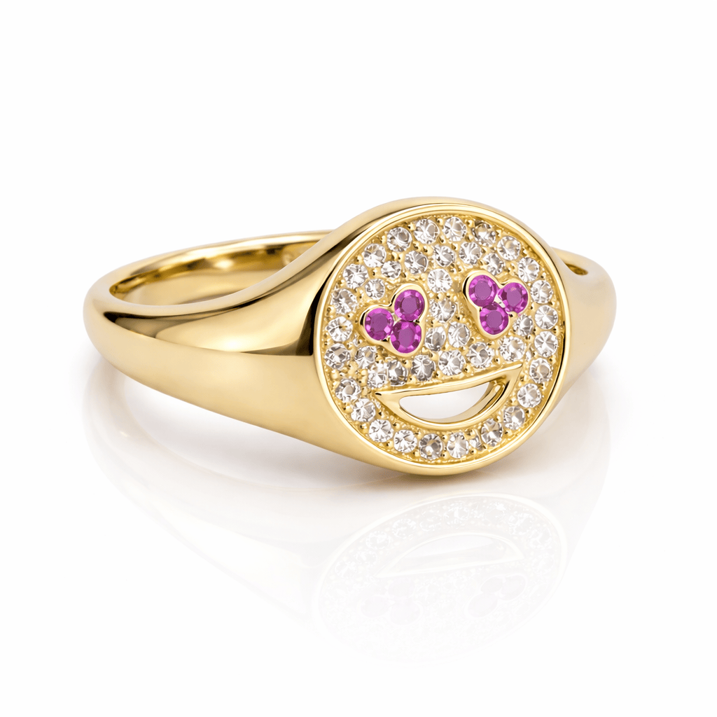 Curated Los Angeles RINGS Smiley Face Signet
