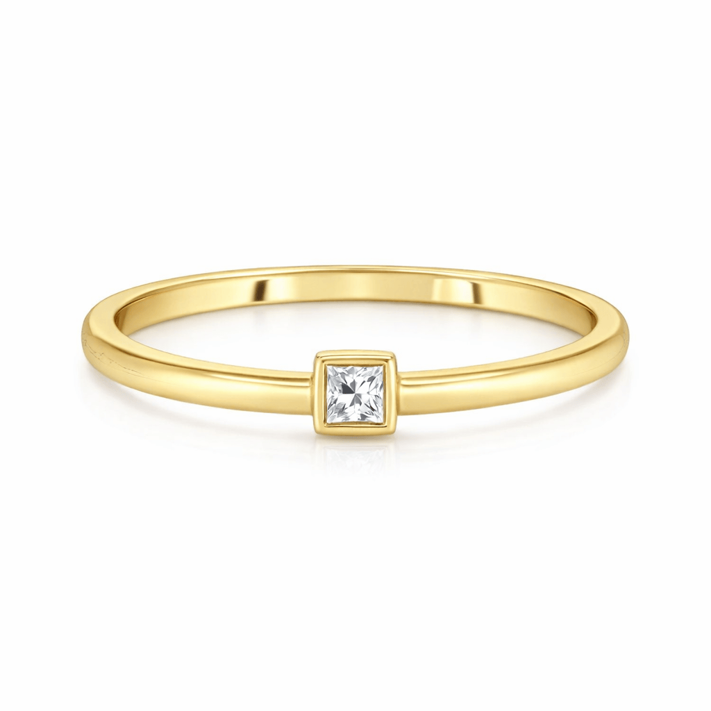 Curated Los Angeles RINGS Square Diamond Solitaire Ring