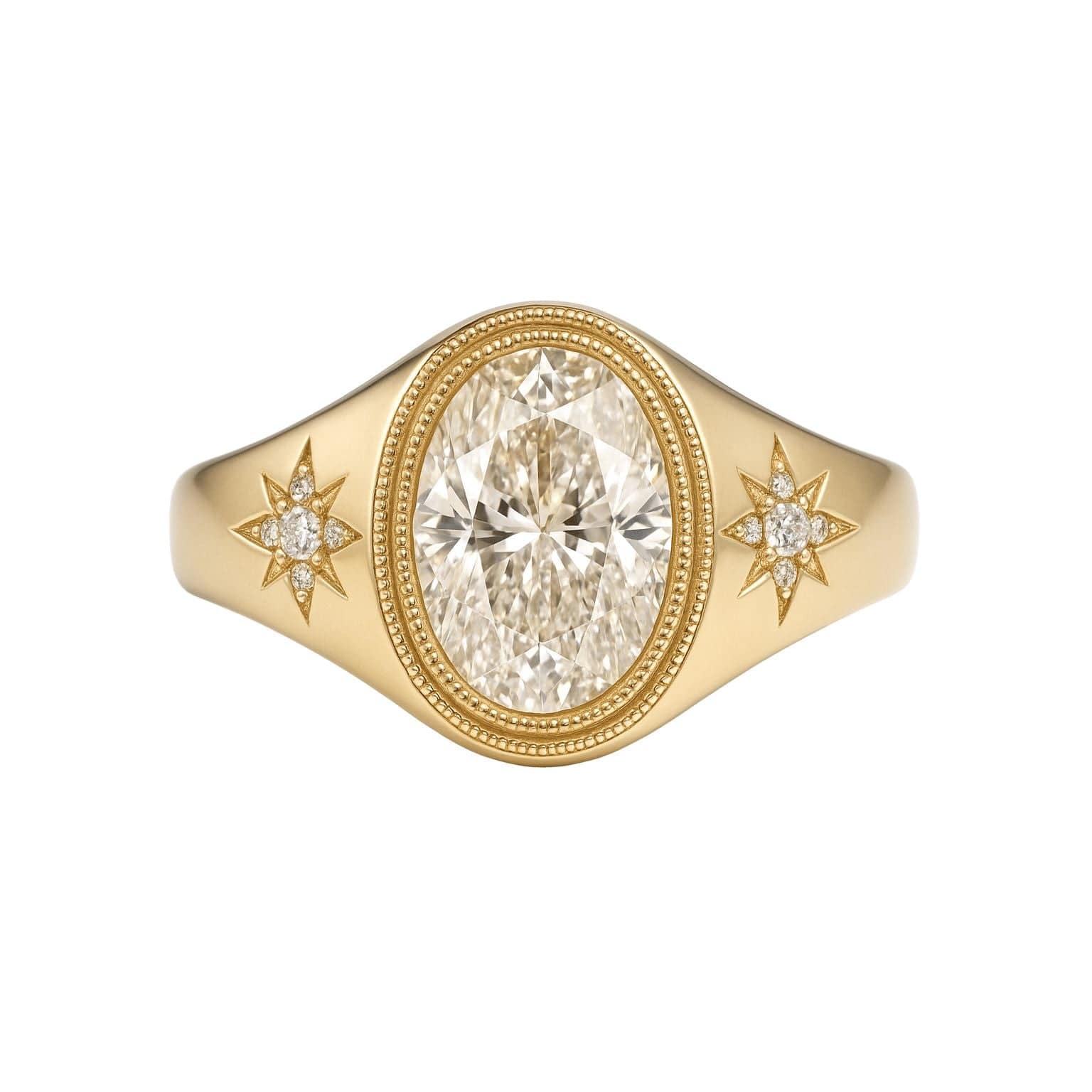 Curated Los Angeles RINGS Starburst Oval Lab Diamond Ring