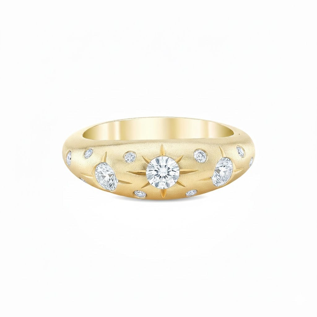 Carter Eve Jewelry RINGS 4 / 14K Yellow Gold Stardust Ring with Diamonds
