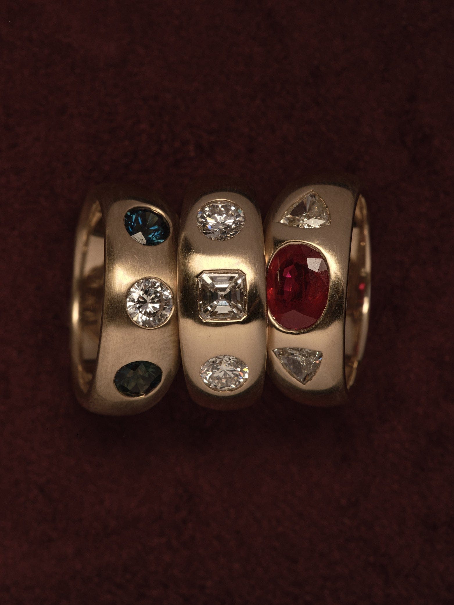 FADE TO BLACK STUDIO RINGS Talisman Ring with Asscher cut Diamond