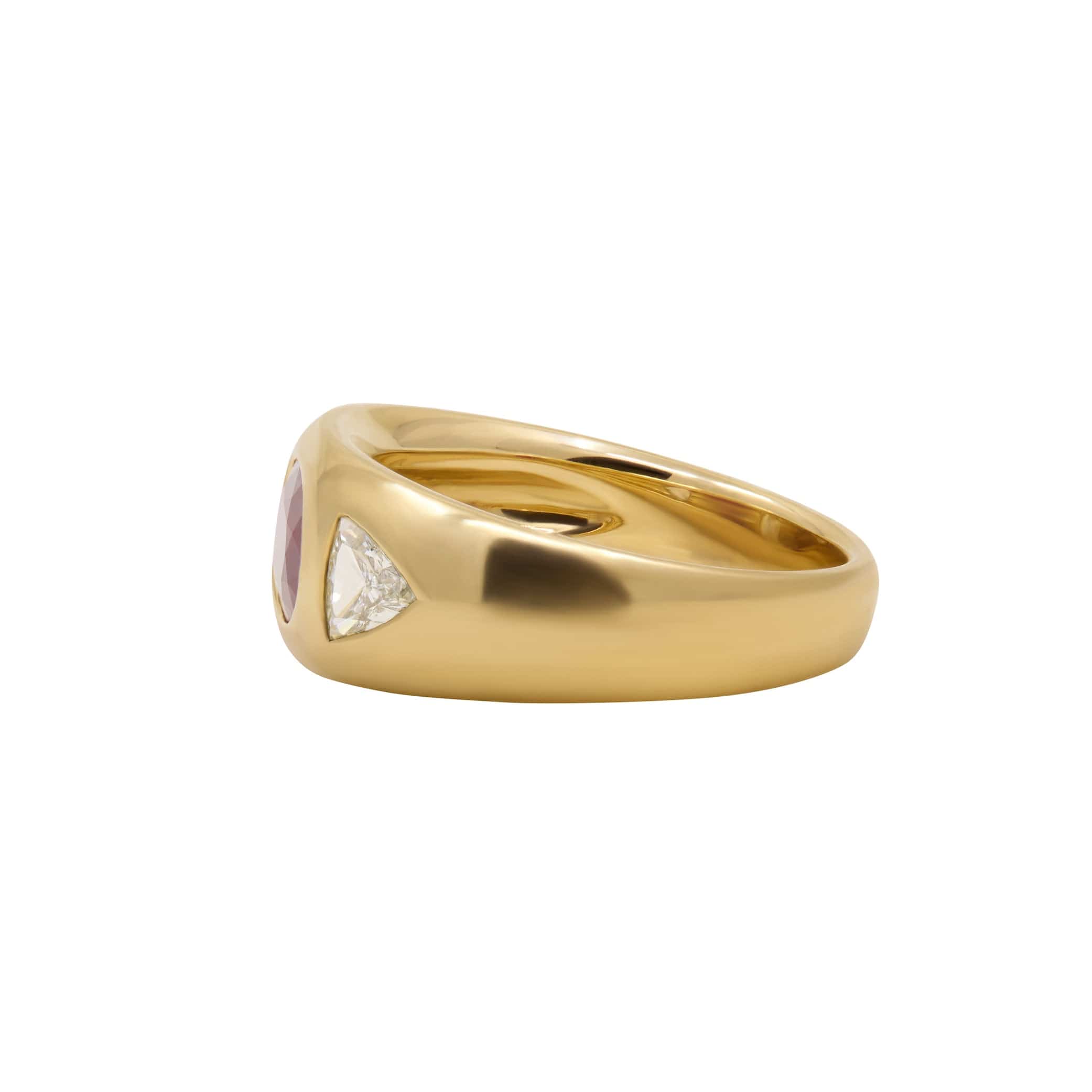 FADE TO BLACK STUDIO RINGS Talisman Ring with Ruby and Diamond
