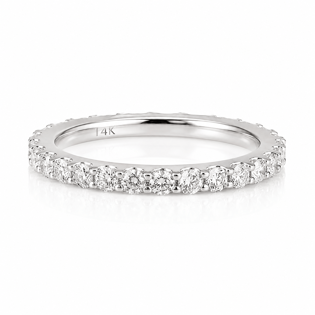 Curated Los Angeles RINGS Thin Diamond Eternity Band Ring