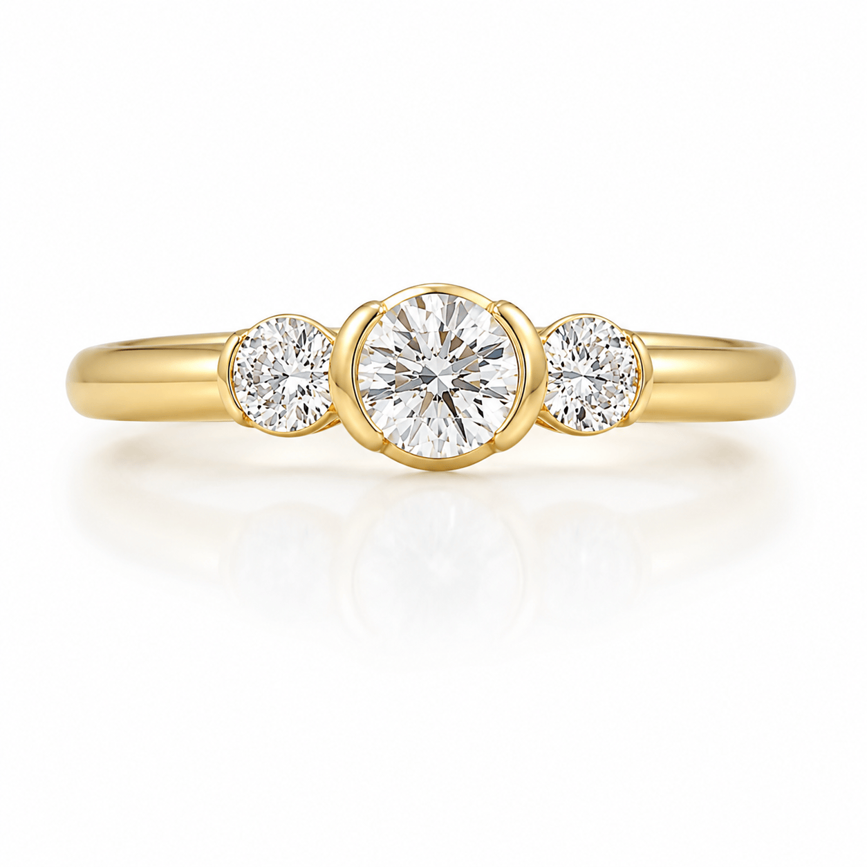 Curated Los Angeles RINGS Three-Stone Diamond Engagement Ring