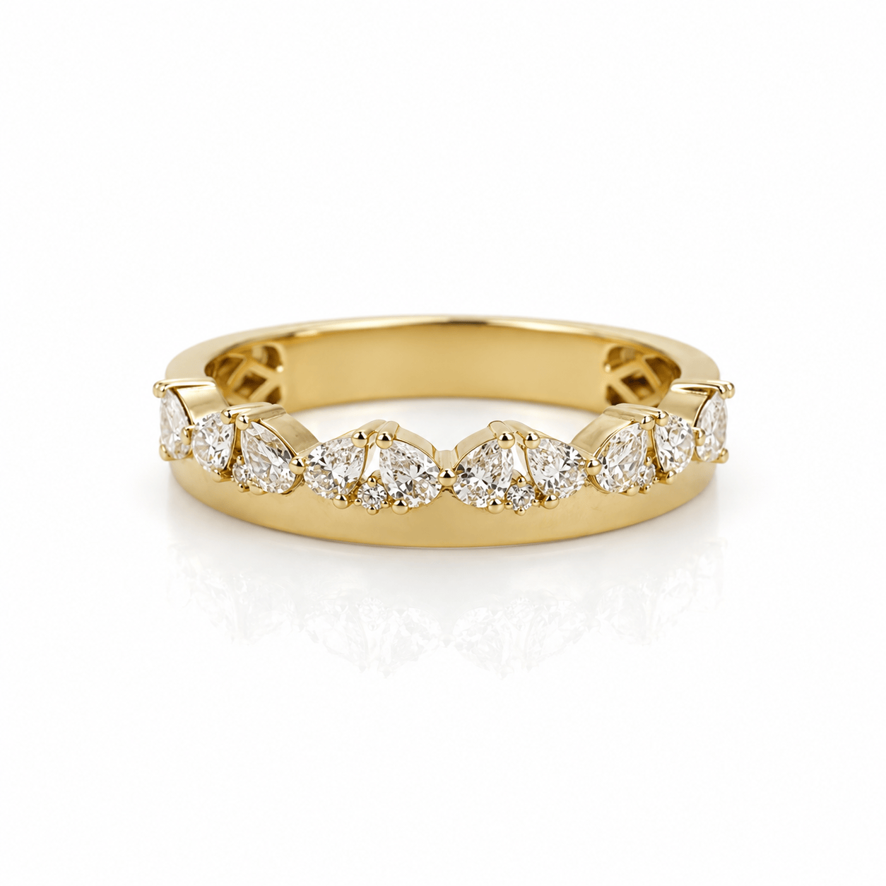 CLA RINGS Tiled Pear Diamond Band