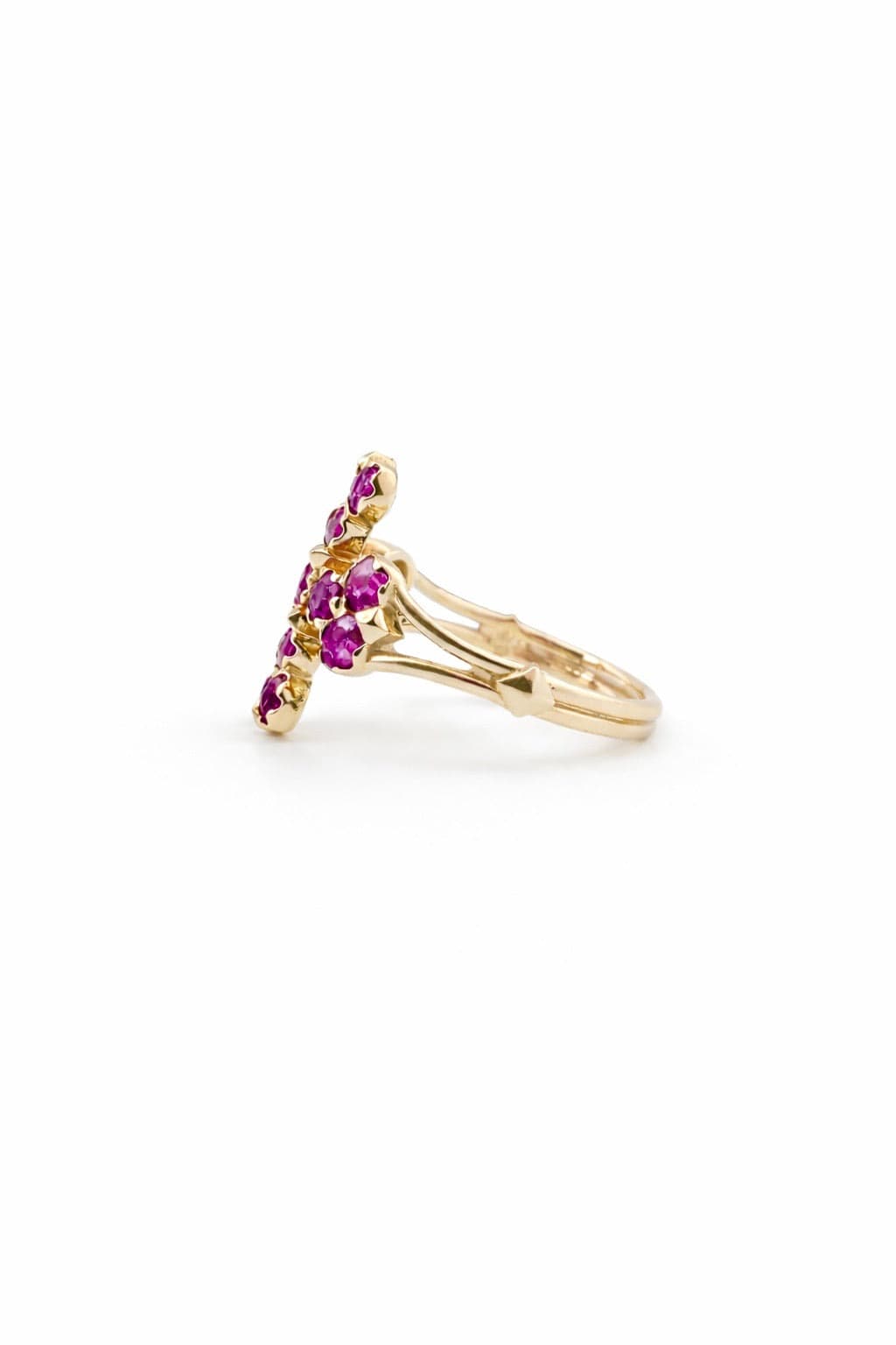 Reign RINGS Vajra Dark Pink Sapphire Prayer Ring