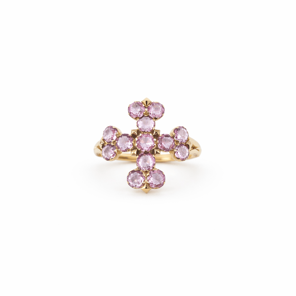 Reign Los Angeles RINGS Vajra Light Pink Sapphire Prayer Ring