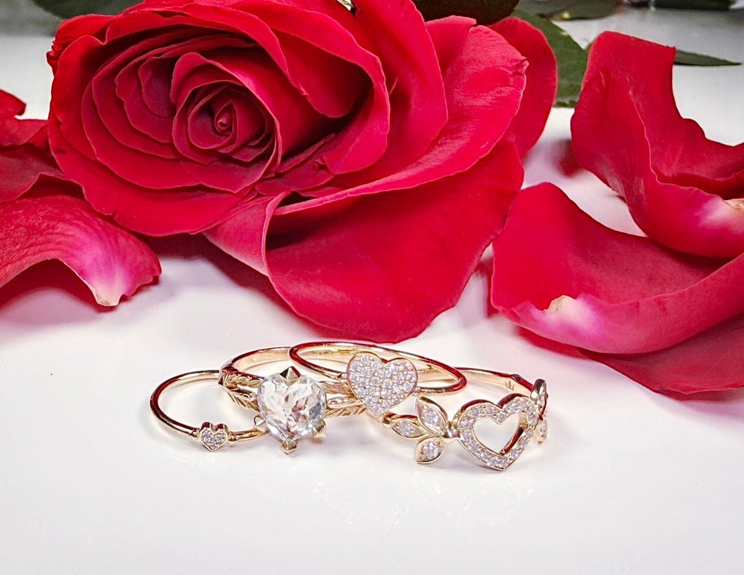 Reign Los Angeles RINGS Vajra Pave Heart Pinky Ring