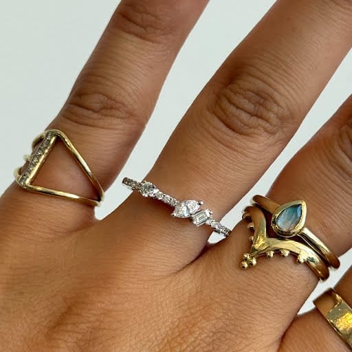 Curated Los Angeles RINGS White Gold Diamond Cluster Ring