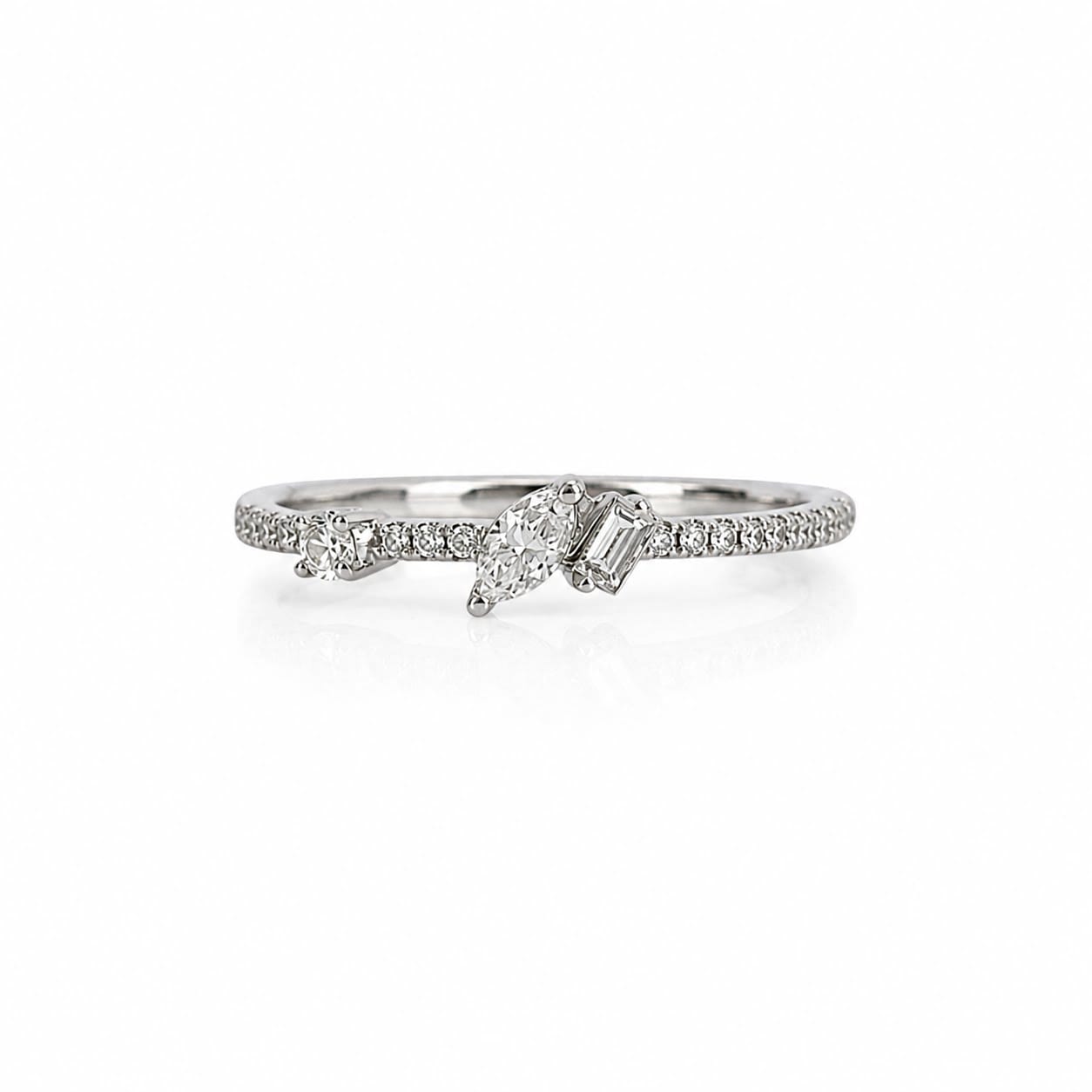 Curated Los Angeles RINGS White Gold Diamond Cluster Ring