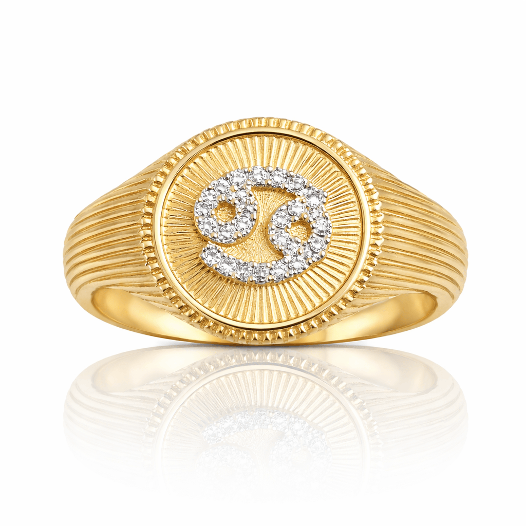 Curated Los Angeles RINGS Cancer - June 21-July 22 / 5 Zodiac Signet Ring