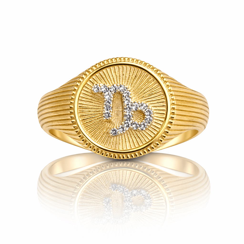 Curated Los Angeles RINGS Capricorn - December 22-January 19 / 5 Zodiac Signet Ring