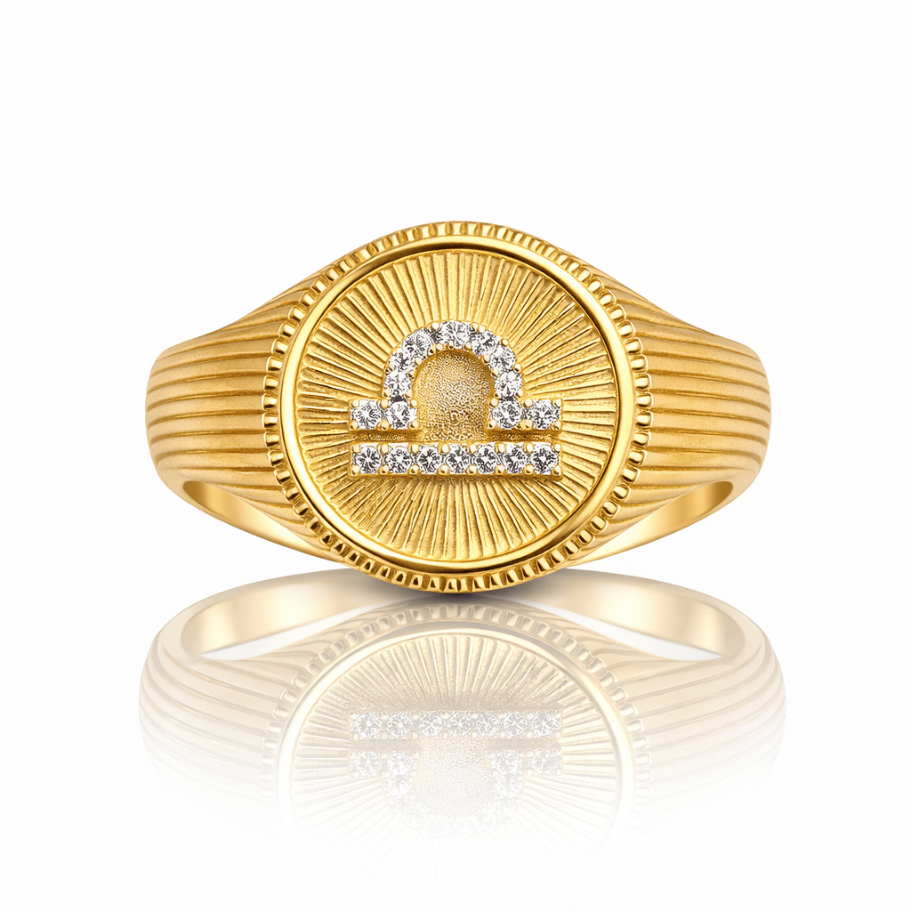 Curated Los Angeles RINGS Libra - September 23-October 22 / 5 Zodiac Signet Ring