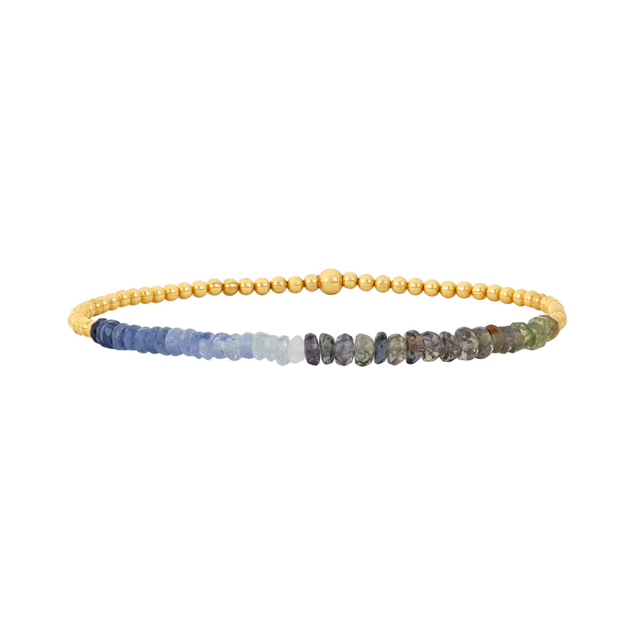2mm River Ombre Gemstone Beaded Bracelet