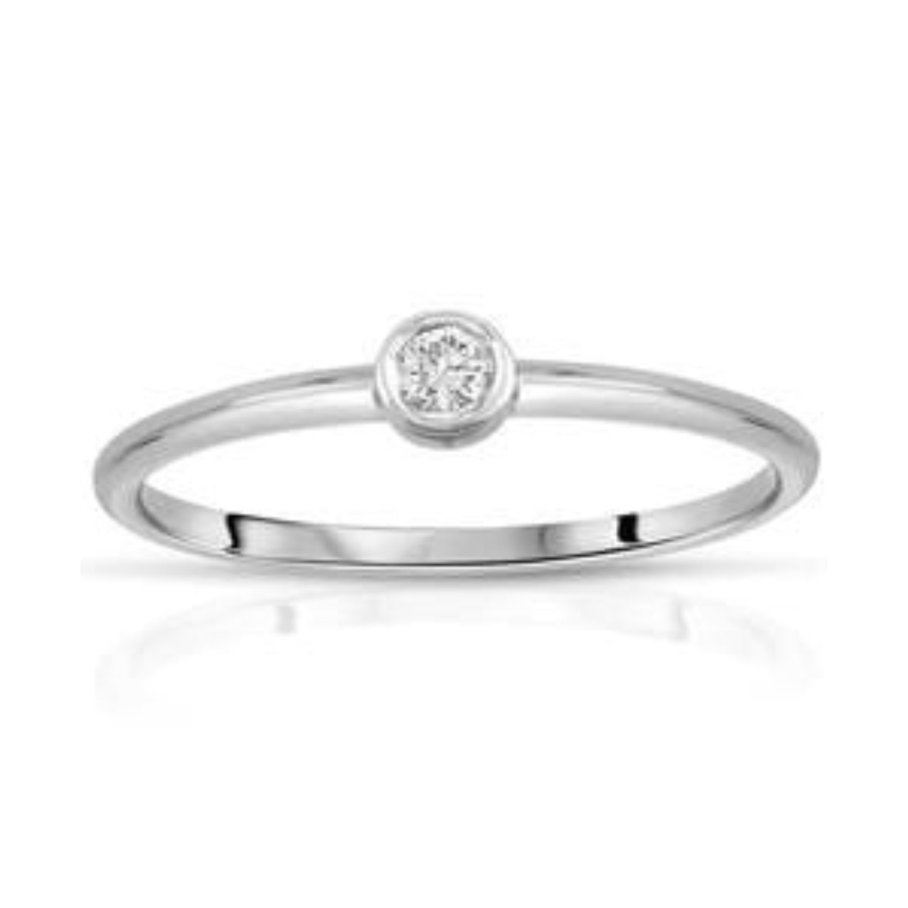 Round Diamond Bezel Ring