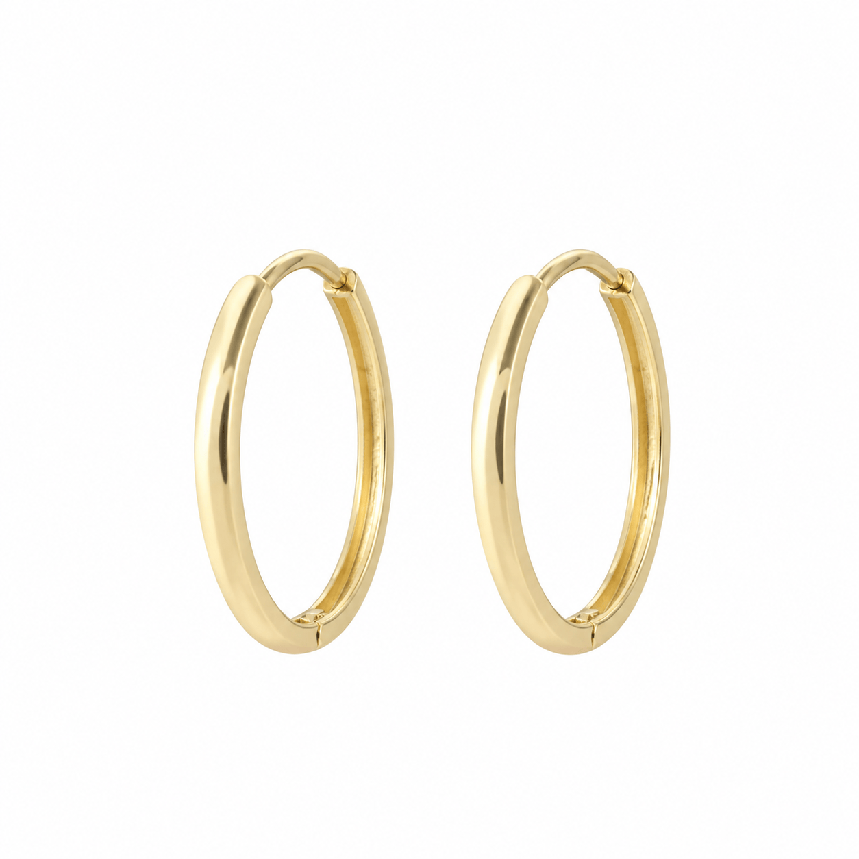 Curated Los Angeles 20mm / Single Solid Gold Huggies - 1.5mm