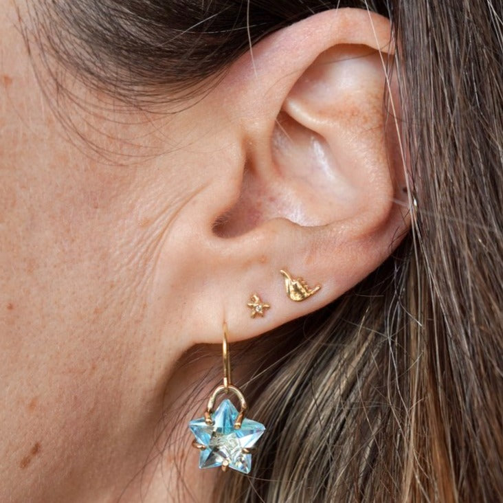 Starry Night Blue Topaz Earrings