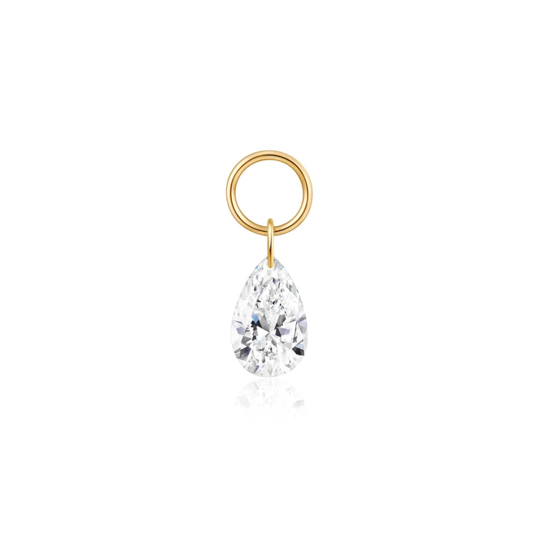 Curated LA Stud Earrings 14K Yellow Gold Pear Lab-Grown Diamond Stud Earrings (0.5 CTW)