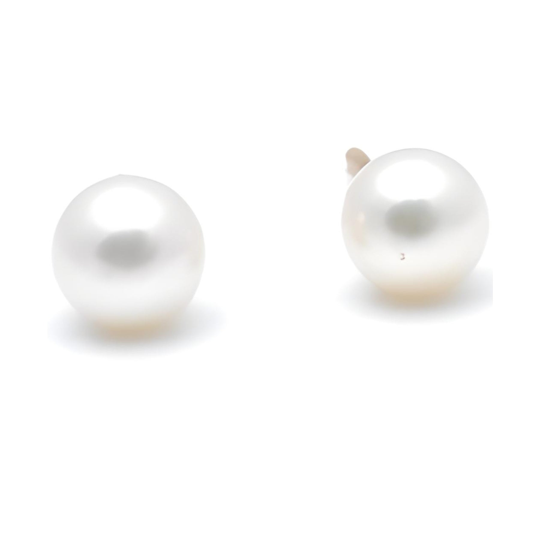Tiny Round White Pearl 14k Studs