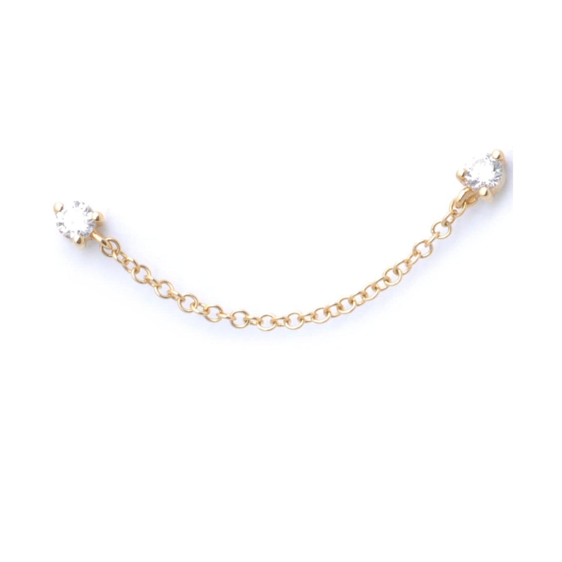 Two Diamond Chain Studs