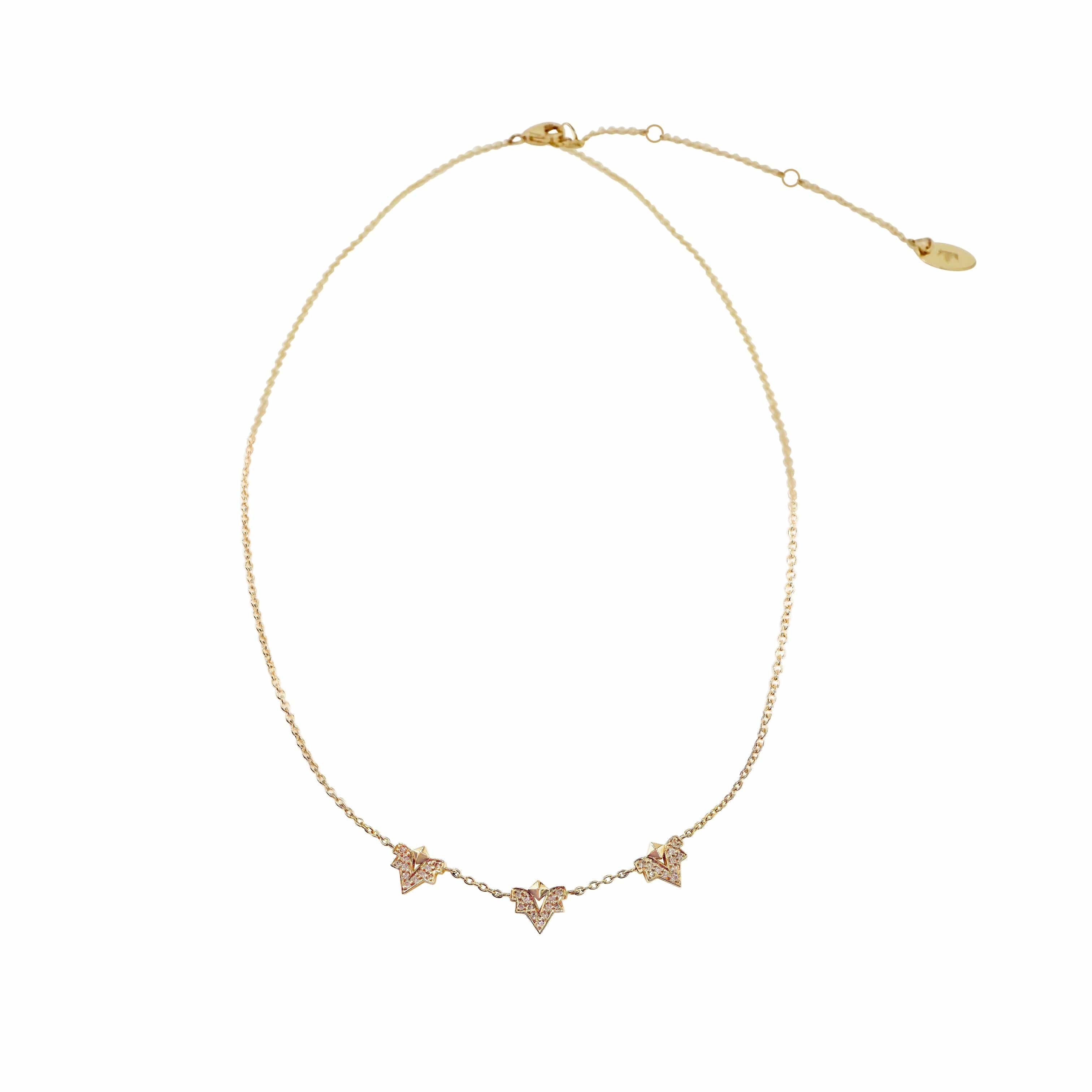 Reign Los Angeles Virasat Three Crown Station Necklace