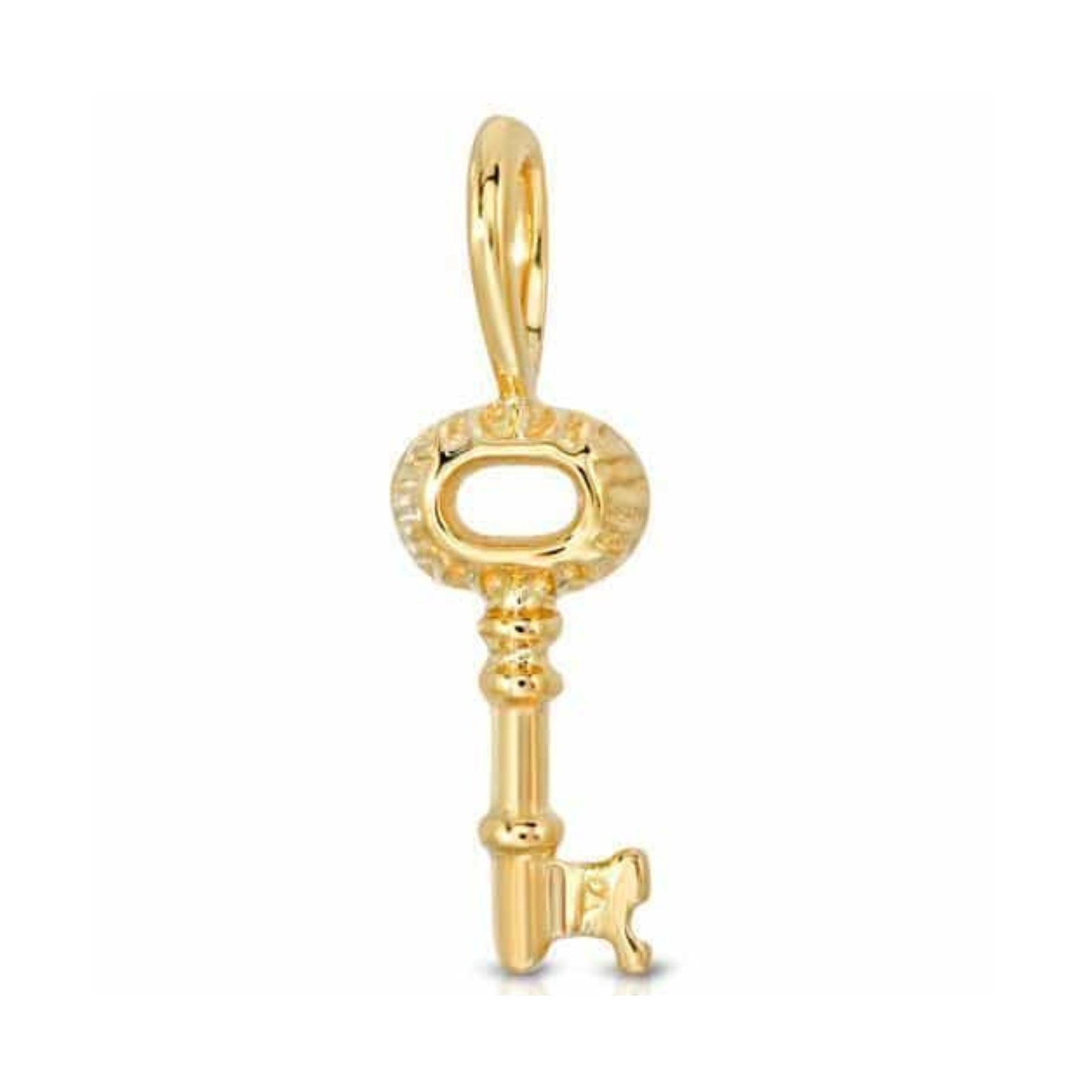 Yellow Gold Key Pendant Charm