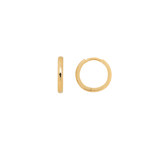 Classic Solid Gold Huggie Hoops
