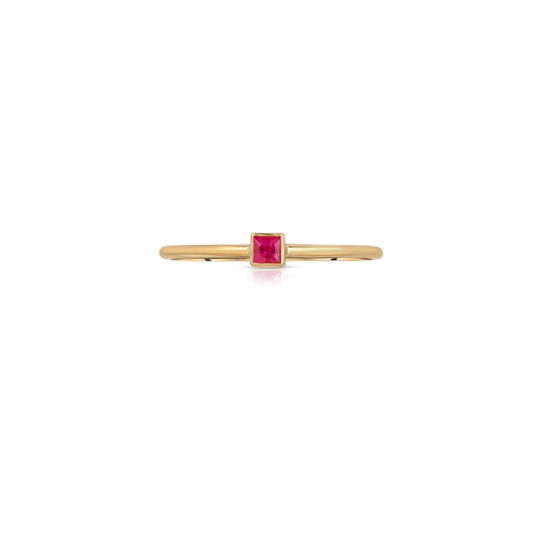 Ruby Square Stacking Ring