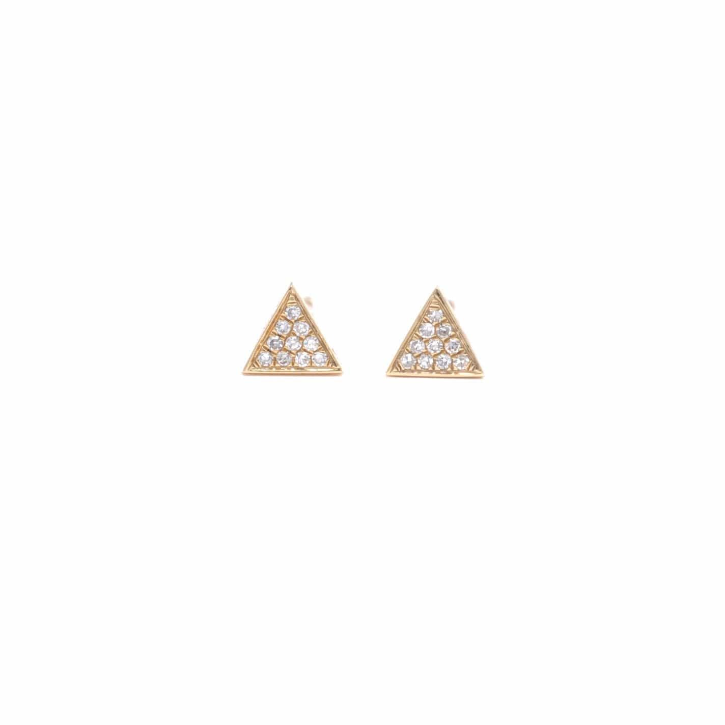 Diamond Triangle Studs