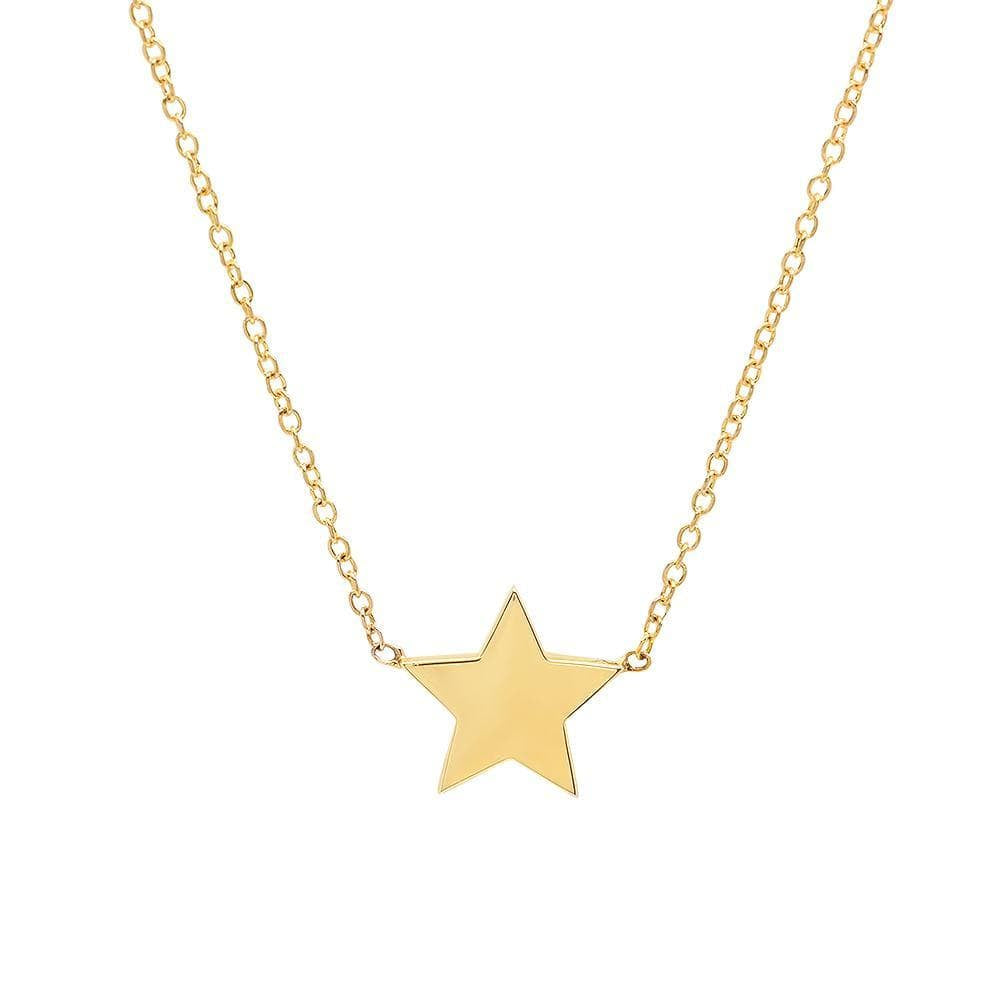 Five Point Gold Star Station Necklace