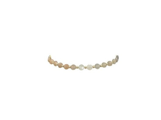 2mm Ombre Moonstone Gemstone Pattern Beaded Bracelet