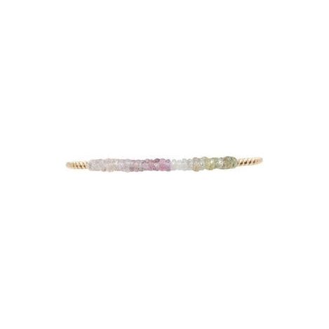 2mm Watermelon Ombre Gemstone Beaded Bracelet