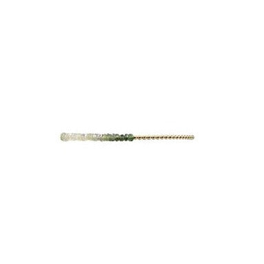 2mm Gold and Envy Sapphire Ombre Beaded Bracelet