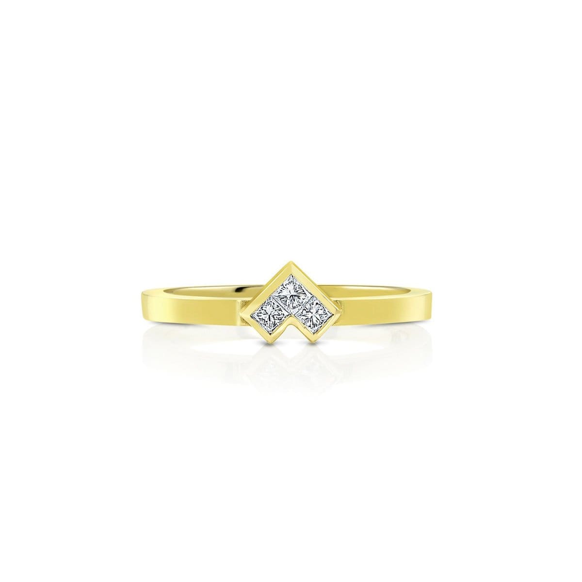 Power of 3 Yellow Gold Ring