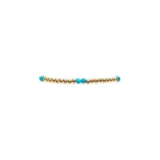 3mm Turquoise Gemstone Pattern Beaded Bracelet