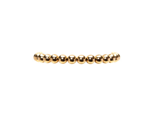 6mm Yellow Gold Bead Bracelet