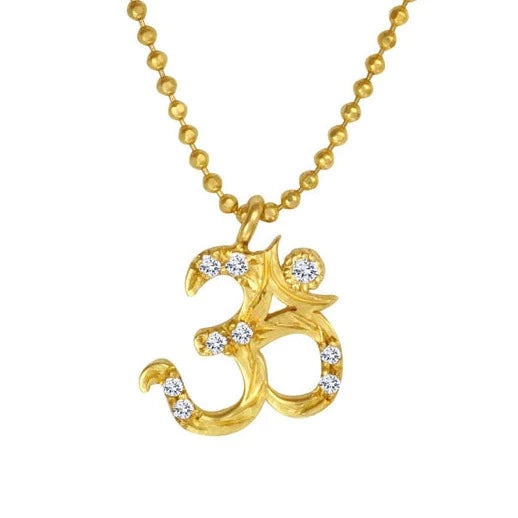 Pave Ohm Diamond Necklace