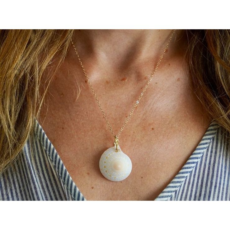 Seahorse Fry with Sundial Shell Charm