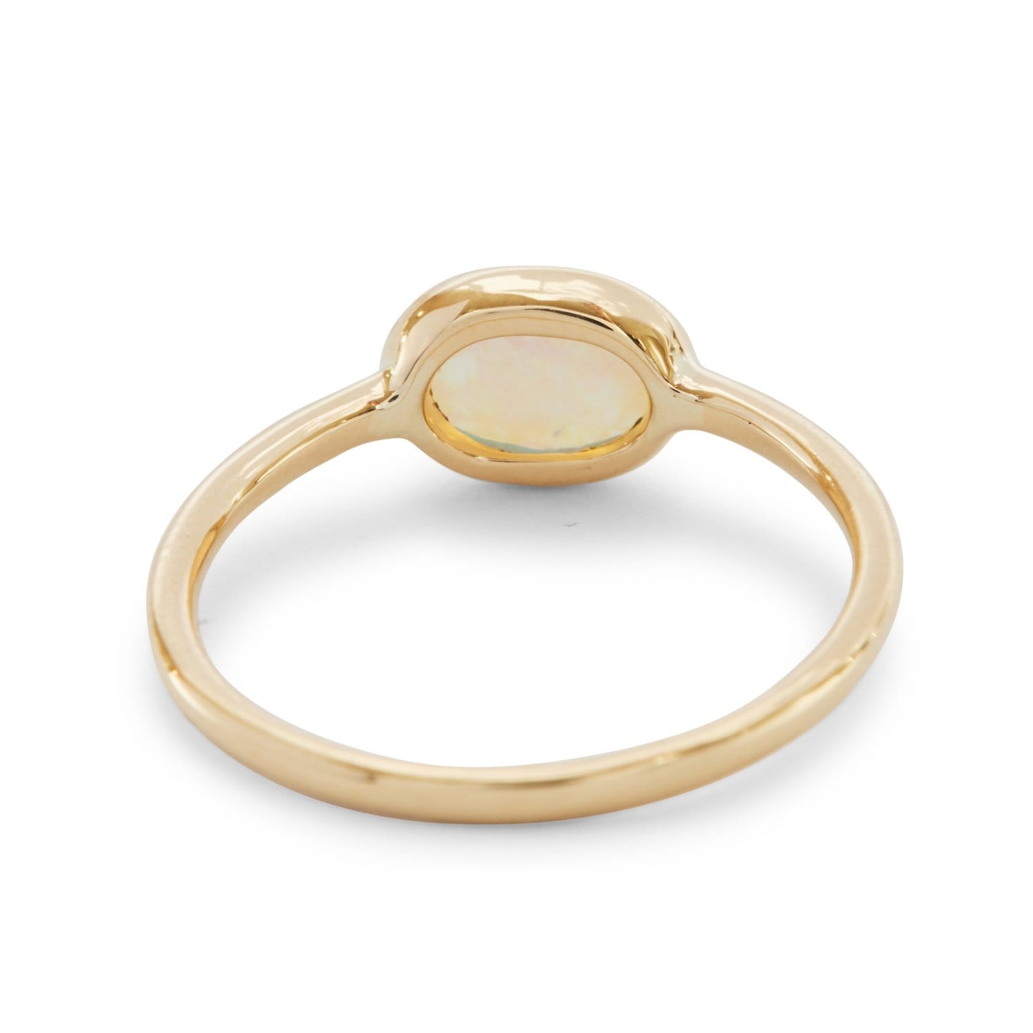 Oval Bezel Opal Ring