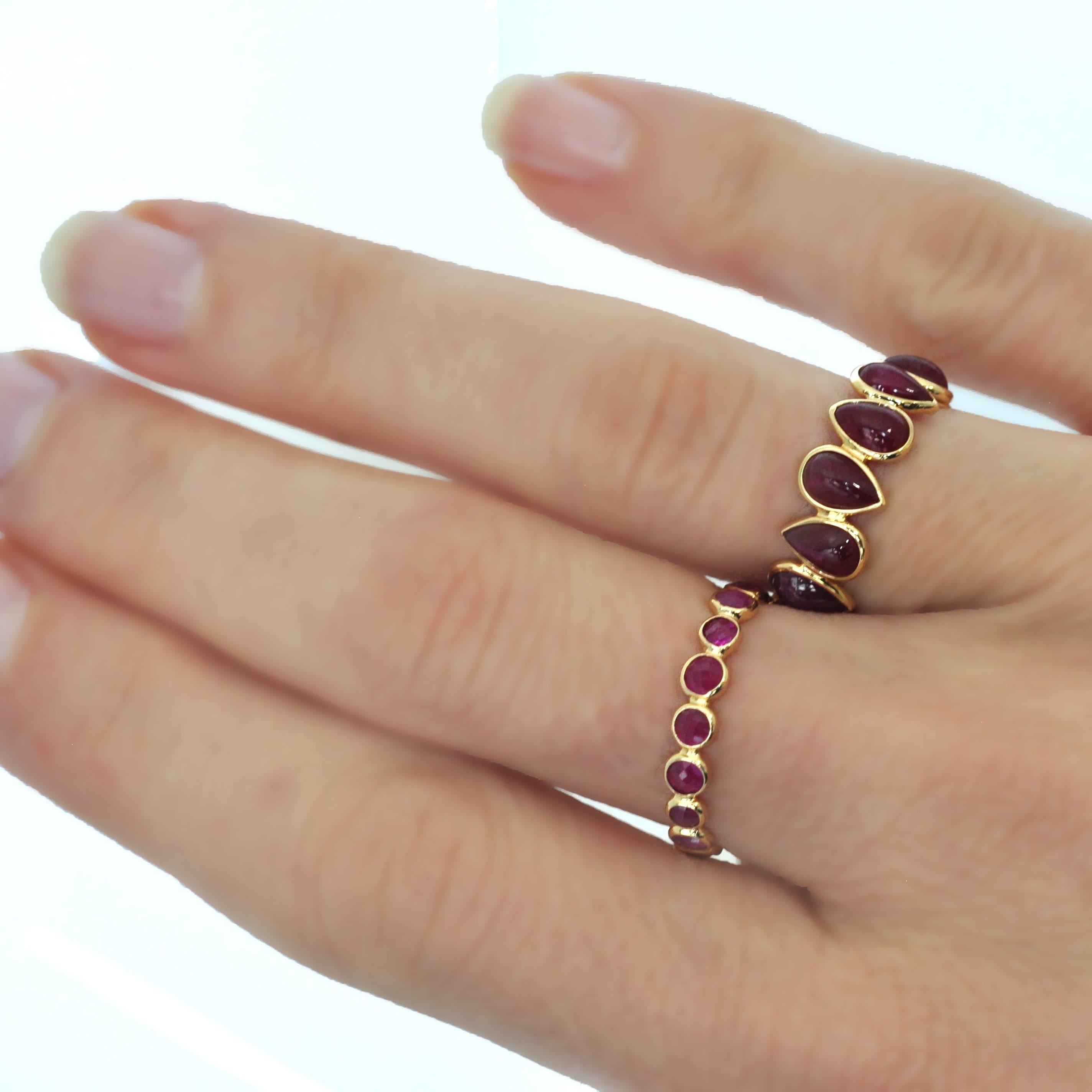 Ruby and Gold Eternity Band