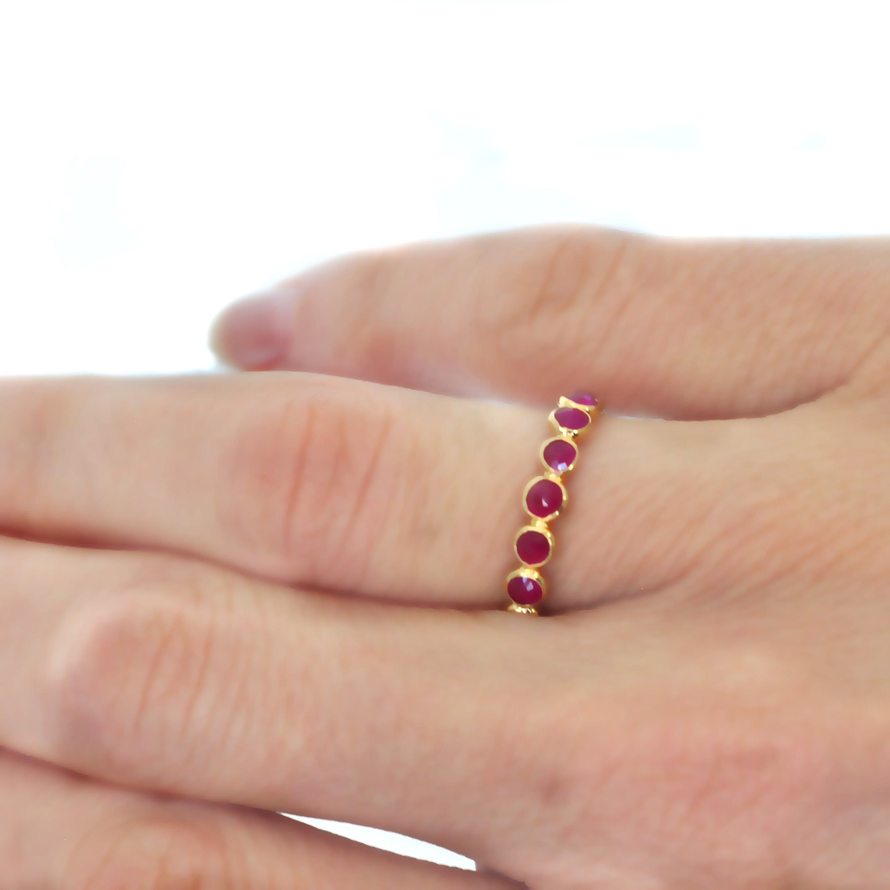 Ruby and Gold Eternity Band