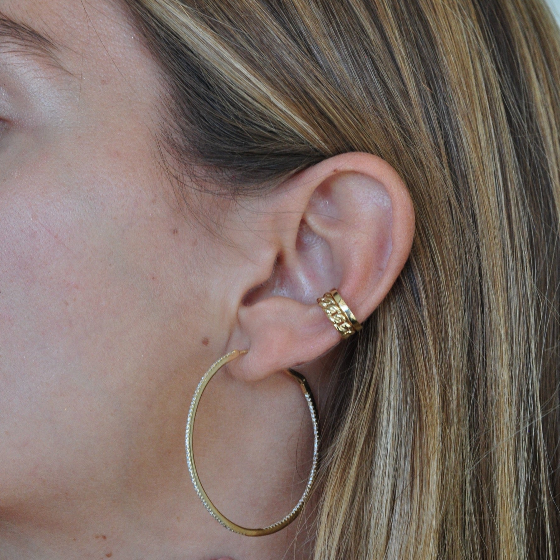 Solid Gold Ear Cuff 14k