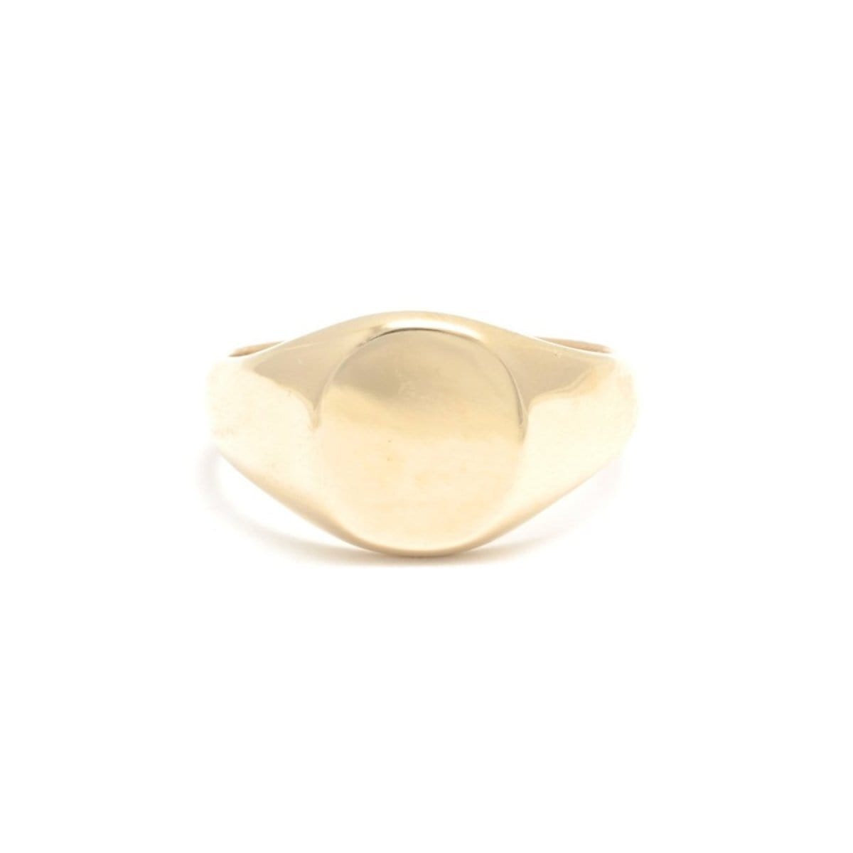  Yellow Gold Oval Signet Ring Caitlin nicole Curated Los Angeles