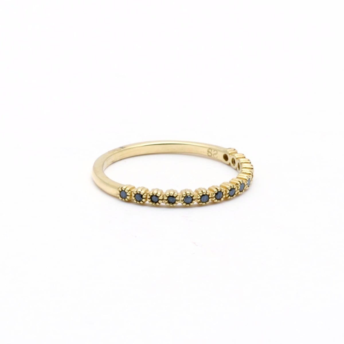 Blue sapphire gold stacking ring