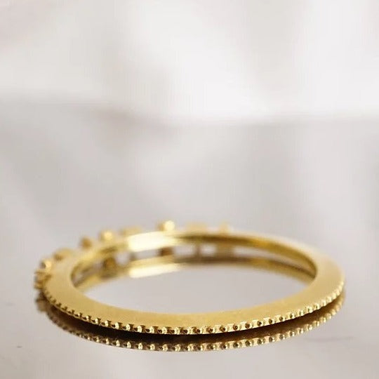Dainty Diamond Milgrain Ring