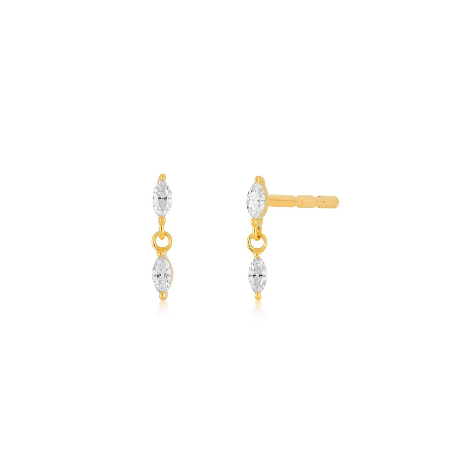 Diamond Marquise Dangle Stud Earring