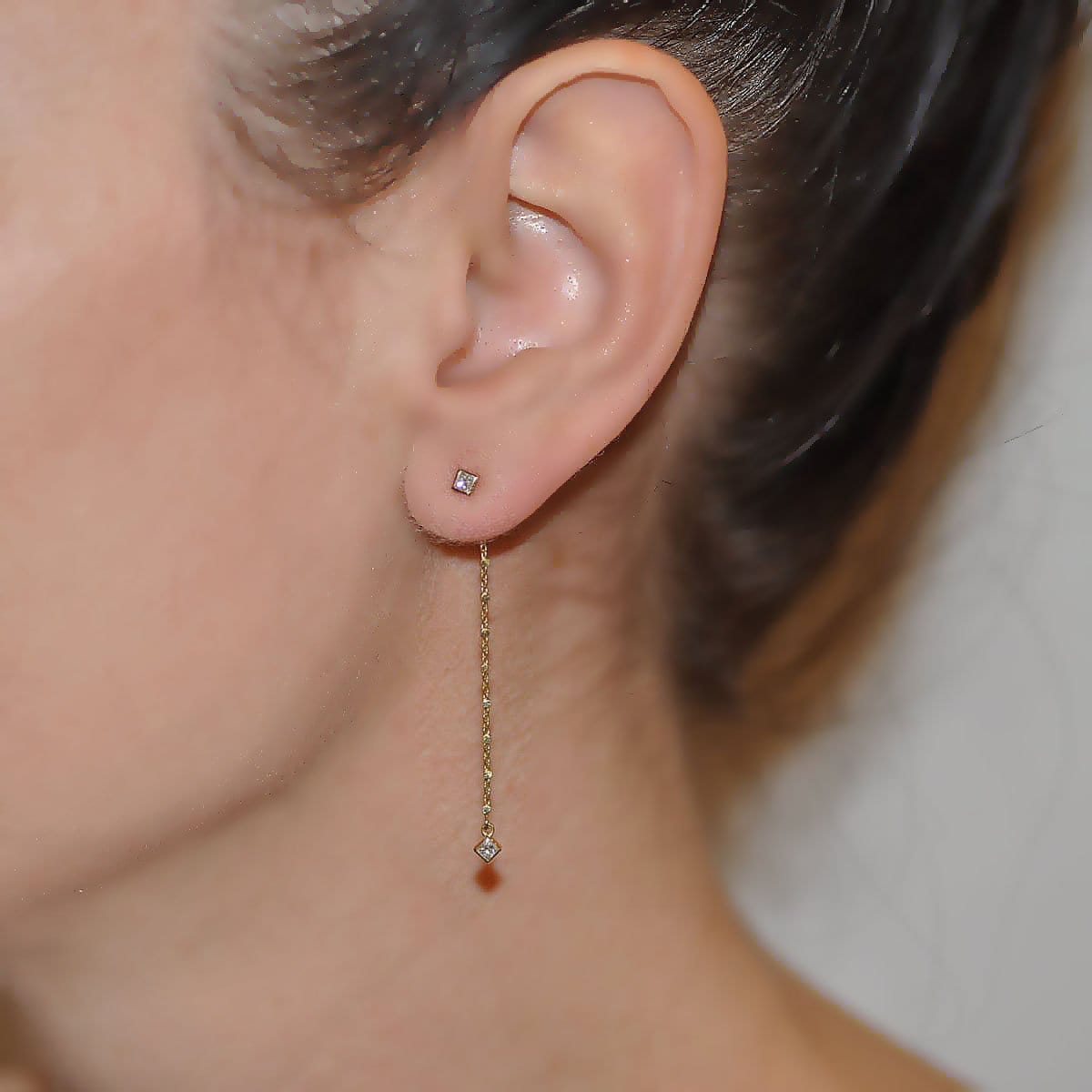 Diamond Drop Gold Earring Enhancers