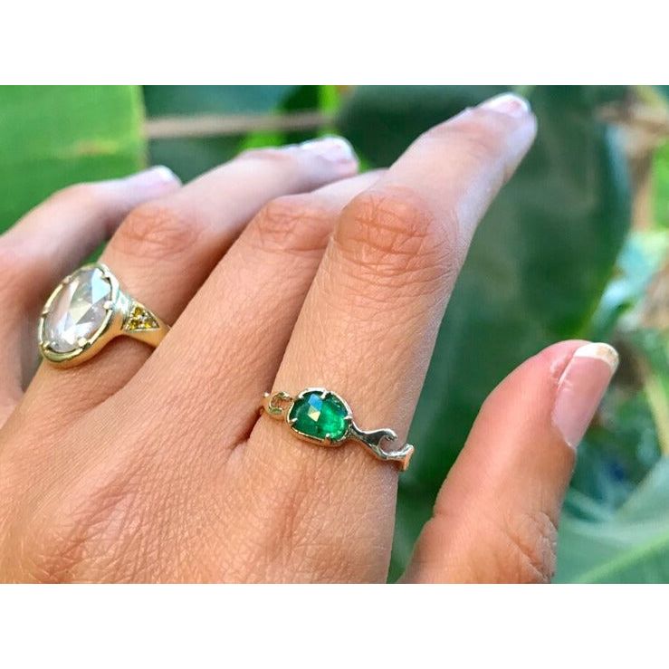 Emerald Wave Ring