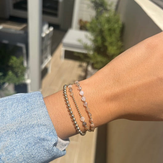 Moonstone Ombre Pattern Gold Bracelet
