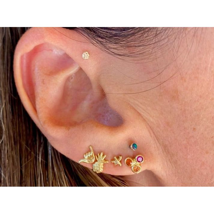 Sunset Sapphire Bubbles Stud Earrings